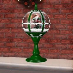 23 In. Christmas Musical Snow Globe With Santa Scene, Cascading Snow And Christmas Carols 7 23 In. Christmas Musical Snow Globe With Santa Scene, Cascading Snow And Christmas Carols -Christmas Decor Shop christmas time christmas figurines ct stl023rda gn 40 1000