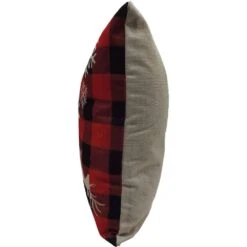 15.5 In. Buffalo Plaid Merry Christmas Thow Pillow -Christmas Decor Shop christmas time christmas textiles ct xmasplw red2 a0 1000