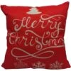 15.5 In. Red And White Merry Christmas Throw Pillow -Christmas Decor Shop christmas time christmas textiles ct xmasplw red3 64 1000