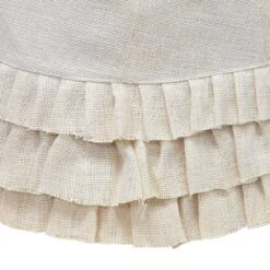 New Traditions 26 In. Ivory Burlap Tiered Ruffles Round Christmas Tree Collar -Christmas Decor Shop christmas tree collars 2266101 1dd 1f 1000