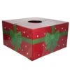 6 In. Dia Red With Green Ribbon Original Christmas Tree Skirt Box -Christmas Decor Shop christmas tree collars 76059 64 1000