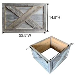 Farmhouse 22.5 In. W X 14.5 In. H, 30 In. Dia, Weathered Gray Decorative Christmas Tree Box Collar -Christmas Decor Shop christmas tree collars treecollargraynox 44 1000