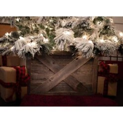 Farmhouse Deluxe 27 In. W X 14.5 In. H, 37 In. Dia, Weathered Gray Decorative Christmas Tree Box Collar 10 Farmhouse Deluxe 27 In. W X 14.5 In. H, 37 In. Dia, Weathered Gray Decorative Christmas Tree Box Collar -Christmas Decor Shop christmas tree collars widetreecollargray 4f 1000