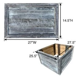 Farmhouse 27 In. W X 14.5 In. H, 37 In. Dia, White Wash Decorative Christmas Tree Box Collar -Christmas Decor Shop christmas tree collars widetreecollarwht nox 1f 1000