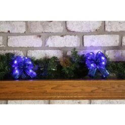 4 In. Blue LED Light Mini Bows (4-Pack) -Christmas Decor Shop christmas tree ribbon bg04 1b003 a 31 1000