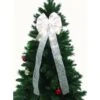 9 In. White Ribbon LED 36-Light Bow -Christmas Decor Shop christmas tree ribbon rb34 w009 a 64 1000