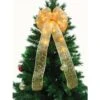 9 In. 36-Light LED Gold Ribbon Bow -Christmas Decor Shop christmas tree ribbon rb34 y009 a 64 1000