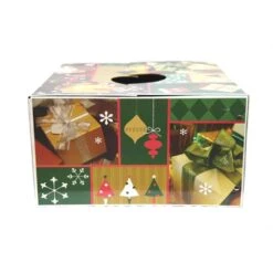 6 In. Dia Green And Gold Original Christmas Tree Box Skirt