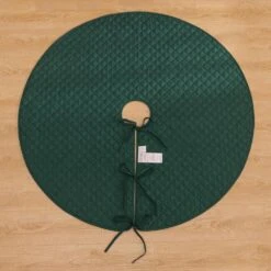 48 In. Knox Plaid Polyester Microfiber Quilted Tree Skirt -Christmas Decor Shop christmas tree skirts cl200mu21 4f 1000