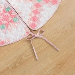 48 In. Retro Star Polyester Microfiber Quilted Tree Skirt -Christmas Decor Shop christmas tree skirts cl203mu21 1f 1000