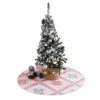 48 In. Retro Star Polyester Microfiber Quilted Tree Skirt -Christmas Decor Shop christmas tree skirts cl203mu21 64 1000