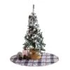 48 In. Faith Polyester Microfiber Quilted Tree Skirt -Christmas Decor Shop christmas tree skirts cl206bk21 64 1000