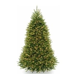 7.5 Ft. PVC Artificial Christmas Tree Holiday Decor With Warm Lights