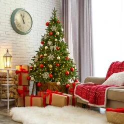 PVC Pre-Lit Artificial With Warm Lights And Stand For Artificial Christmas Tree Up To 7.5 Ft. Tall -Christmas Decor Shop christmas tree stands ct 004 2 25m 2 c3 1000