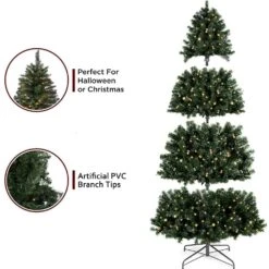 Pre-Lit Artificial Christmas Tree Holiday Decor With Lights And Stand Up To 9 Ft. -Christmas Decor Shop christmas tree stands ct 004 2 7m 3 4f 1000