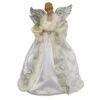 Angel 16 In. Silver And White Christmas Tree Topper With Harp -Christmas Decor Shop christmas tree toppers 3040 64 1000