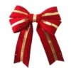 12 In. Red Outdoor Christmas Structural Bow With Gold Center Stripe -Christmas Decor Shop christmas window decorations 60070 64 1000