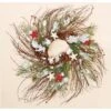 24 In. Artificial Snowy Twig Wreath With Stars -Christmas Decor Shop christmas wreaths 7379 64 1000
