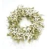 24 In. Artificial Green Leaves Wreath With White Berries -Christmas Decor Shop christmas wreaths 9914 64 1000