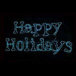 192 In. X 216 In. Dynamic RGBWW Happy Holidays Sign With 379 LED 5 Mm -Christmas Decor Shop christmas yard decorations 66506 4f 1000
