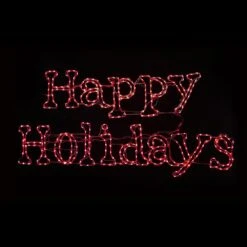 192 In. X 216 In. Dynamic RGBWW Happy Holidays Sign With 379 LED 5 Mm