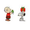 12 In. 2-Piece PreLit LED Christmas Window Decor Snoopy And Charlie Brown -Christmas Decor Shop christmas yard decorations pw 97399 64 1000