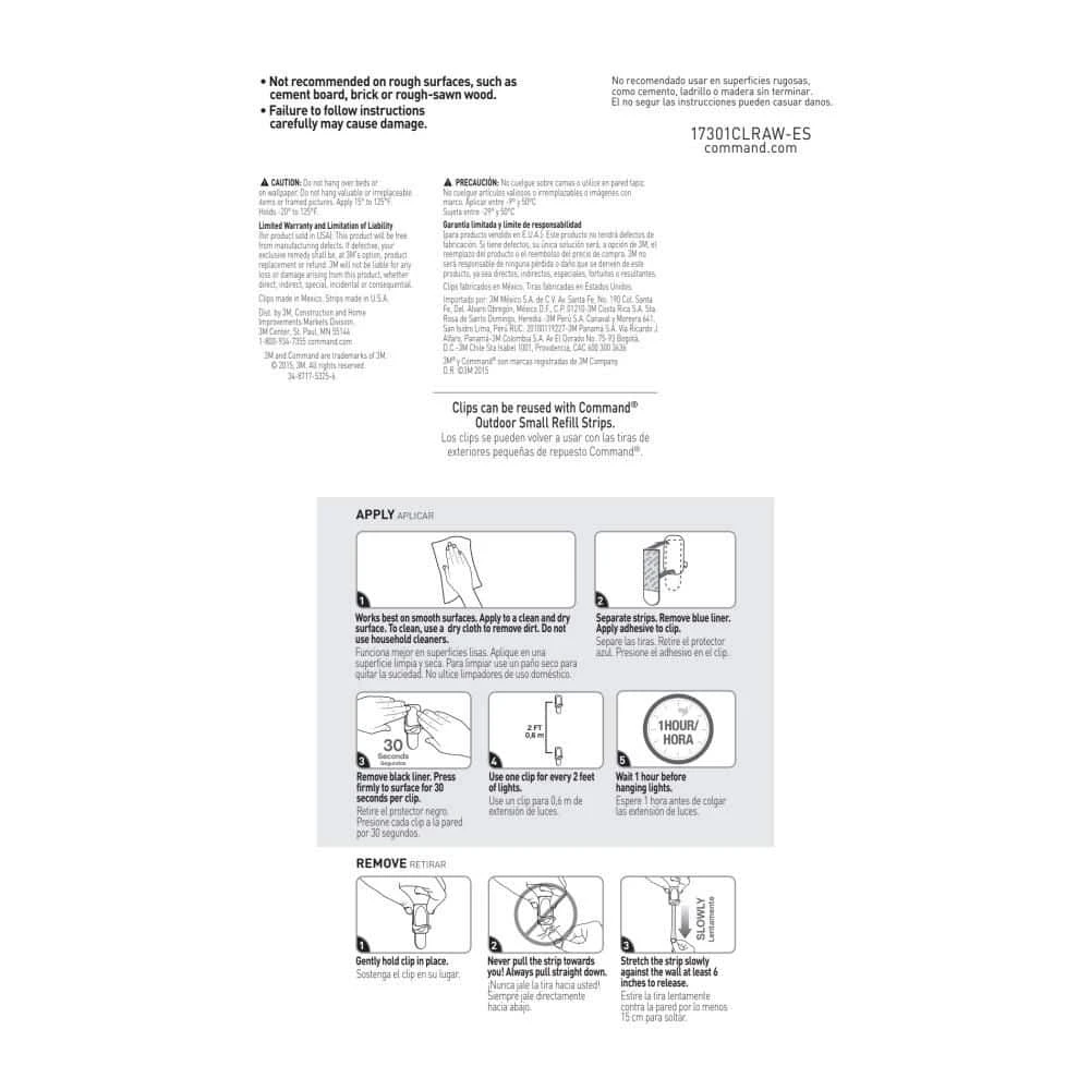 COMMAND Outdoor Rope Light Clips, Clear, Damage Free Decorating, 12 Clips And 16 Strips 10 COMMAND Outdoor Rope Light Clips, Clear, Damage Free Decorating, 12 Clips And 16 Strips - Image 8