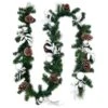 9 Ft. Battery Operated Pre-Lit LED Artificial Fall Garland With Pinecones And Berries -Christmas Decor Shop costway christmas garland ms2j wr96 64 1000
