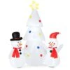6 Ft. X 5.2 Ft. Inflatable Christmas Tree With 2 Snowmen Xmas Decoration With 7 LED Lights -Christmas Decor Shop costway christmas inflatables ms2j 3980u1 64 1000