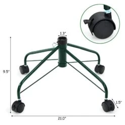 Metal Christmas Tree Stand With Rolling Wheels For Tree Up To 7 Ft. Tall -Christmas Decor Shop costway christmas tree stands ms2j 3189gn c3 1000
