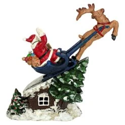 9.5 In. X 9.5 In. Santa's Christmas Sleigh Ride Die-Cast Iron Mechanical Coin Bank 12 9.5 In. X 9.5 In. Santa's Christmas Sleigh Ride Die-Cast Iron Mechanical Coin Bank -Christmas Decor Shop design toscano christmas figurines sp2255 1f 1000