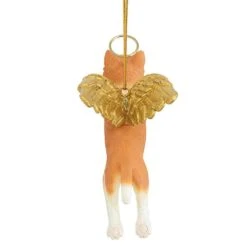 2.5 In. Honor The Feline Orange Tabby Holiday Cat Angel Ornament -Christmas Decor Shop design toscano single christmas ornaments jh170738 1f 1000