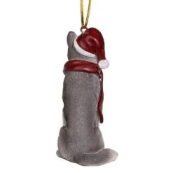 3.5 In. Siberian Huskey Holiday Dog Ornament Sculpture -Christmas Decor Shop design toscano single christmas ornaments jh576306 4f 1000