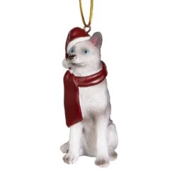 3.5 In. Siberian Huskey Holiday Dog Ornament Sculpture -Christmas Decor Shop design toscano single christmas ornaments jh576306 76 1000