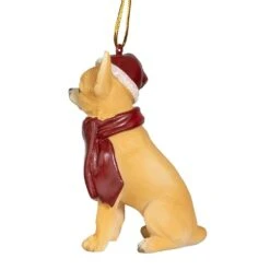 3.5 In. Chihuahua Holiday Dog Ornament Sculpture -Christmas Decor Shop design toscano single christmas ornaments jh576307 1f 1000