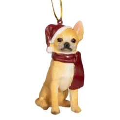 3.5 In. Chihuahua Holiday Dog Ornament Sculpture -Christmas Decor Shop design toscano single christmas ornaments jh576307 44 1000