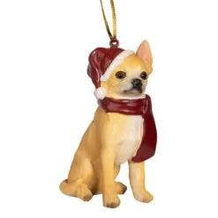 3.5 In. Chihuahua Holiday Dog Ornament Sculpture