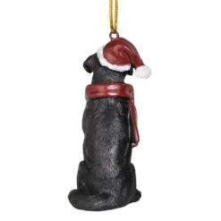 3.5 In. Black Lab Holiday Dog Ornament Sculpture -Christmas Decor Shop design toscano single christmas ornaments jh576310 4f 1000