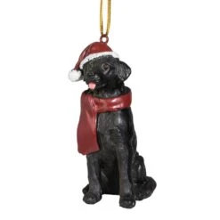 3.5 In. Black Lab Holiday Dog Ornament Sculpture -Christmas Decor Shop design toscano single christmas ornaments jh576310 76 1000