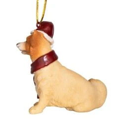 3.5 In. Welsh Corgi Holiday Dog Ornament Sculpture 13 3.5 In. Welsh Corgi Holiday Dog Ornament Sculpture -Christmas Decor Shop design toscano single christmas ornaments jh576337 1f 1000
