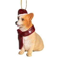 3.5 In. Welsh Corgi Holiday Dog Ornament Sculpture 14 3.5 In. Welsh Corgi Holiday Dog Ornament Sculpture -Christmas Decor Shop design toscano single christmas ornaments jh576337 44 1000