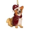3.5 In. Welsh Corgi Holiday Dog Ornament Sculpture -Christmas Decor Shop design toscano single christmas ornaments jh576337 64 1000