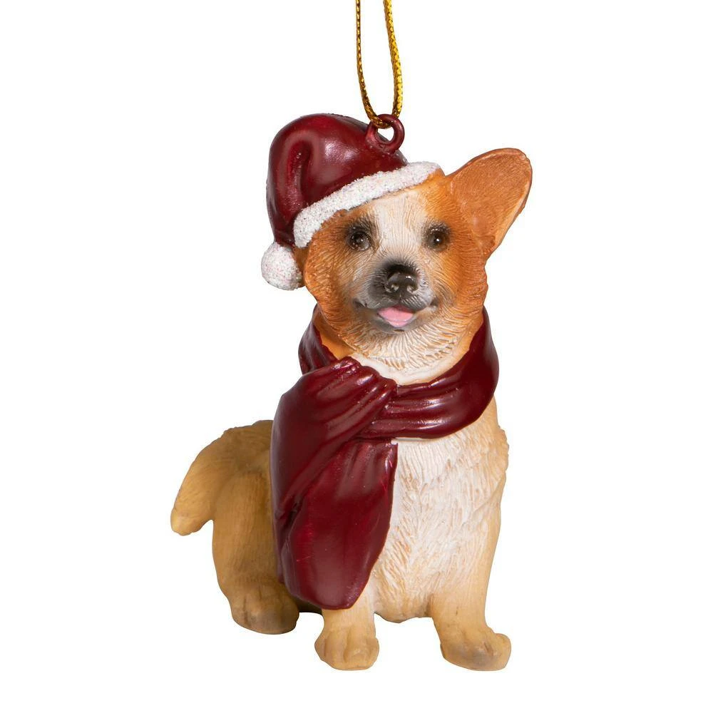 3.5 In. Welsh Corgi Holiday Dog Ornament Sculpture 9 3.5 In. Welsh Corgi Holiday Dog Ornament Sculpture - Image 7
