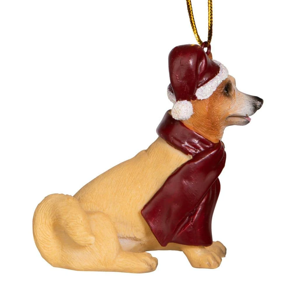 3.5 In. Welsh Corgi Holiday Dog Ornament Sculpture 4 3.5 In. Welsh Corgi Holiday Dog Ornament Sculpture - Image 2