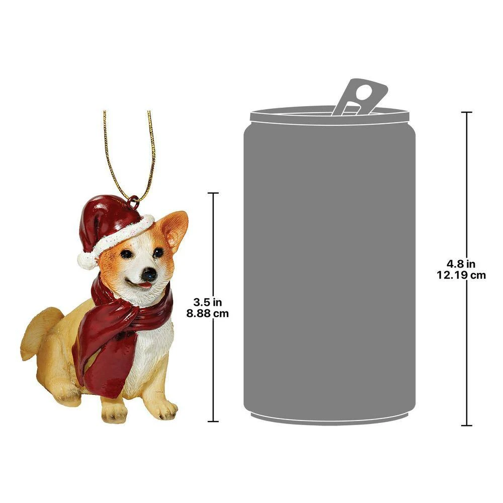 3.5 In. Welsh Corgi Holiday Dog Ornament Sculpture 8 3.5 In. Welsh Corgi Holiday Dog Ornament Sculpture - Image 6