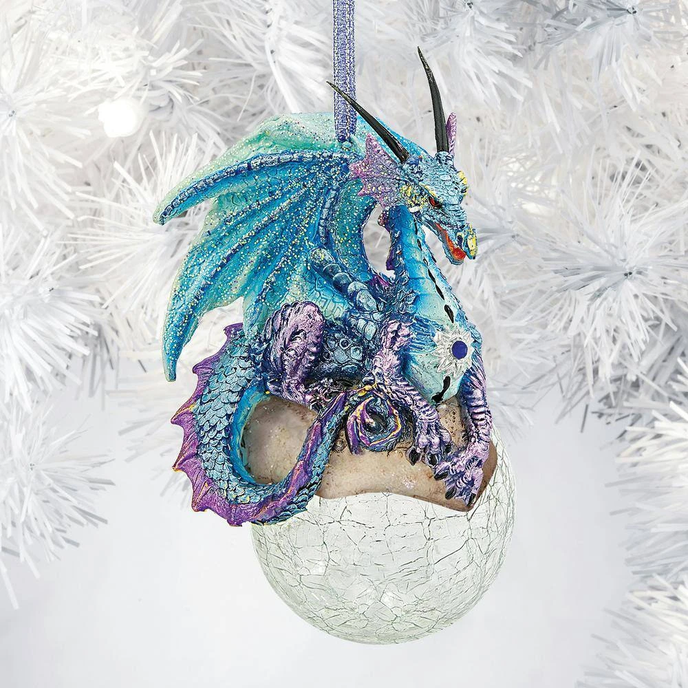 5 In. Frost, The Gothic Dragon Holiday Ornament 9 5 In. Frost, The Gothic Dragon Holiday Ornament - Image 7
