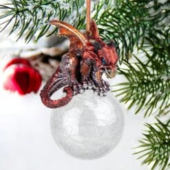 3.5 In. The Pensive Percher Dragon 2018 Collectible Holiday Ornament 15 3.5 In. The Pensive Percher Dragon 2018 Collectible Holiday Ornament -Christmas Decor Shop design toscano single christmas ornaments qs293582 31 1000