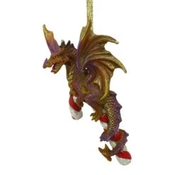 5 In. Cane And Abel The Dragon 2017 Holiday Ornament -Christmas Decor Shop design toscano single christmas ornaments qs94145 44 1000