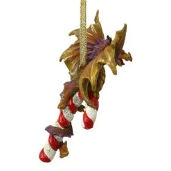 5 In. Cane And Abel The Dragon 2017 Holiday Ornament -Christmas Decor Shop design toscano single christmas ornaments qs94145 4f 1000