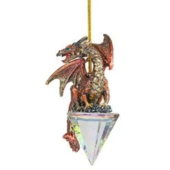 3.5 In. Diamond Dragon Gothic Holiday Ornament -Christmas Decor Shop design toscano single christmas ornaments qs94881 4f 1000